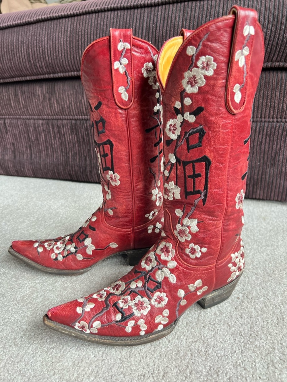 Old Gringo 7 B Cherry Blossom Red Western Cowboy Cowgirl Boots